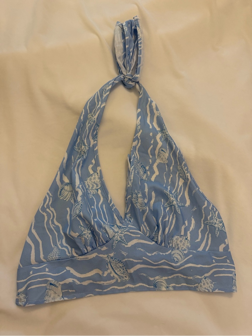 Blue Seashell Halter Top - Picture 1 of 2